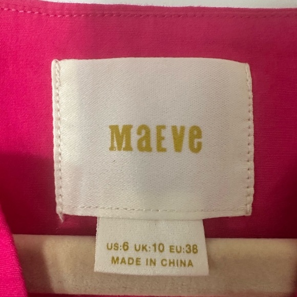 Anthropologie | Maeve Poplin Split Neck Sleeveless Top - Picture 4 of 4